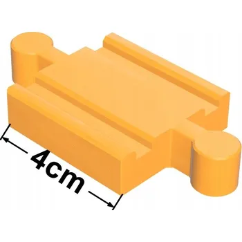 Obraz Přídavná krátká rovná kolej 4 cm, samec, pro dřevěnou vláčkodráhu, UNIVERZÁLNÍ