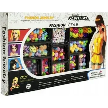 Dětské navlékací korálky Medvídci Sada plastových korálků k navlékání v krabičce 27x15x2,5 cm