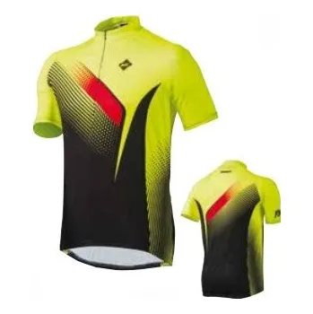 cyklistický dres KENNY cyklo dres SUMMER ROAD 14 neon yellow - M