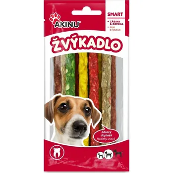 Krmivo pro psa Akinu Plátky pamlsek pro psy vícebarevné žvýkací 12,5 cm 9 ks