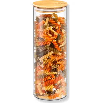 Sklenice WILMAX Zavařovací Sklenice s bambusovým víkem