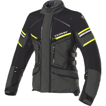 Moto bunda CLOVER bunda LAMINATOR-2 WP dark grey/yellow/black - XL