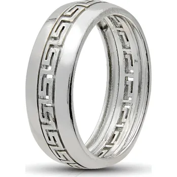 Prsten Stříbrný prsten ryzost 925 Elegantní Prstýnek s řeckým meandrem | vel. 16