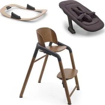 Jídelní židlička Bugaboo Giraffe Rostoucí židlička + Novorozenecký set + rám - Warm Wood/Grey