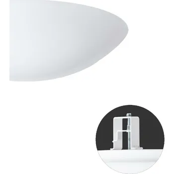 OSMONT TIT65060 TITAN V3 stropní/nástěnné plastové polovestavné svítidlo bílá IP44 3000 K 54W LED