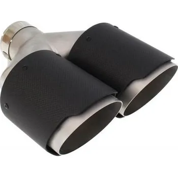 Koncovka výfuku Univerzální koncovka výfuku nerez 100% karbon kryt dual 2x114 mm