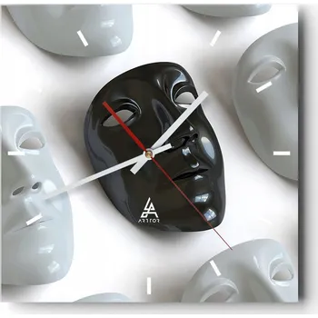 Hodiny Nástěnné hodiny do kuchyně 30x30 Umělecké Stylové hodiny na skle Loft Tiché