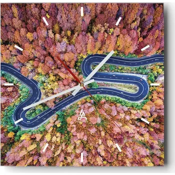 Hodiny Nástěnné hodiny do kuchyně 30x30 Abstrakce Stylové hodiny na skle Loft Tiché