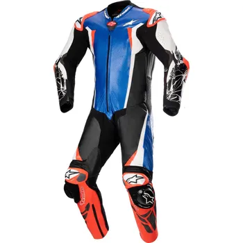 Moto kombinéza ALPINESTARS jednodílná kombinéza RACING ABSOLUTE 2 TECH-AIR kompatibilní metalická modrá/černá/bílá/červená fluo 2025 - 50