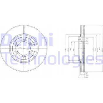 Zavěšení kol Delphi BG4133 Brzdový kotouč