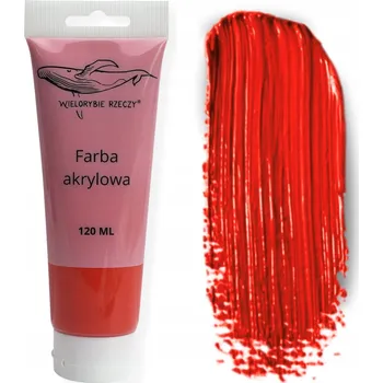 Vodová barva BARVA BARVA ČERVENÁ 120ml UMĚLECKÁ AKRYLOVÉ BARVY VELKÉ V TUBÁCH