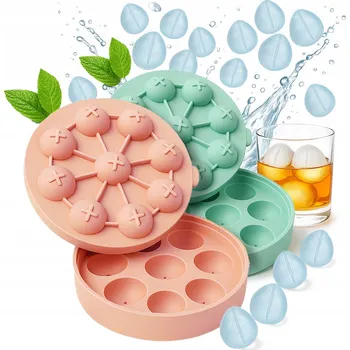 Tvořítko na led SILIKONOVÁ FORMA NA LEDOVÉ KOSTKY TULIPÁN Formičky na led Čokoládky 3D 9kusů