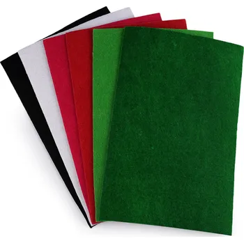 Látková dekorativní plsť / filc 20x30 cm, Balení 2 ks, Varianta 1 červená