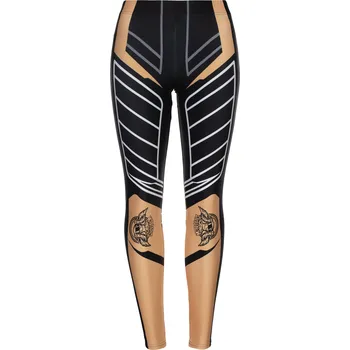 Moto kalhoty Dámské termoaktivní motocyklové spodky - zlato-černé - s ionty stříbra - XS