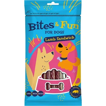 Krmivo pro psa Akinu BITES & FUN Jehněčí sendvič pamlsek pro psy 85 g
