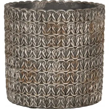 Květináč Šedý kryt Obal Na Květináč L Clayre & Eef