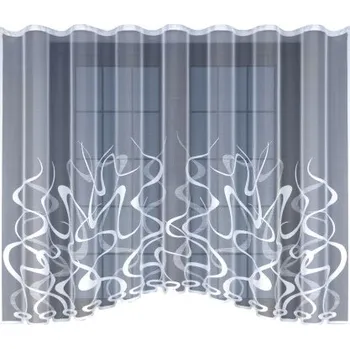 Záclona BÍLÁ HOTOVÁ ŽAKÁROVÁ ZÁCLONA 180x300