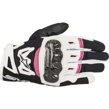 Moto rukavice ALPINESTARS rukavice STELLA SMX-2 AIR CARBON V2 dámské black/white/fuchsia - XS