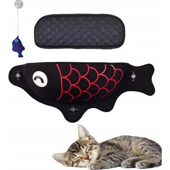 Kočičí Pelíšek pro kočky okna, skleněná houpací síť, Ryba černá 56x18x20 cm