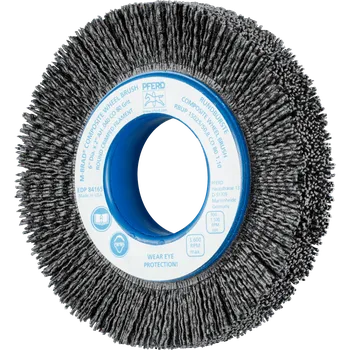 Brusný kotouč Pferd 79184165 | Rotační kartáč na odjehlení, brusné štětiny RBUP 15025/50,8 CO 80 1,10