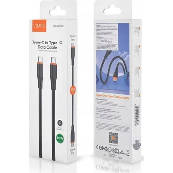 Datový kabel Kabel VIDVIE USB typ C - USB typ C 1 m černý