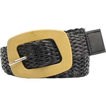 Opasek Dámský pletený ratan pásek Kirin Černý