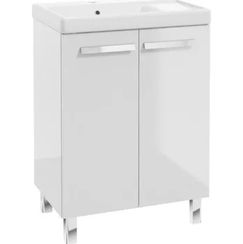 Koupelnový nábytek Koupelnová skříňka stojící s umyvadlem a odkapávačem 80x60 cm Bílá