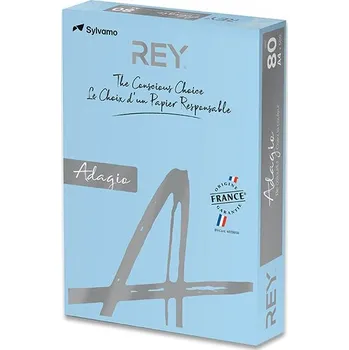 Barevný papír Barevný papír Rey Adagio střední sytost, 500 listů, výběr barev modrý