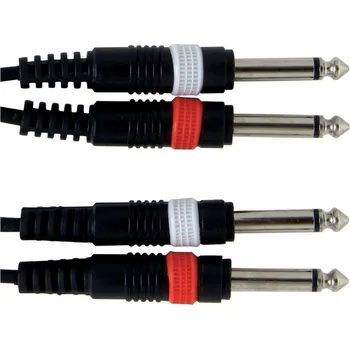 Příslušenství ke zvukové technice GEWA Twin kabel Basic Line1,5 m / baleno po 5 ks 103