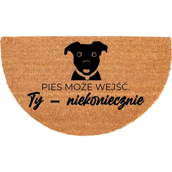 Rohožka EKOLOGICKÁ KOKOSOVÁ ROHOŽKA 40X70CM PŮLKRUH - ODOLNÁ A PROTISKLUZOVÁ