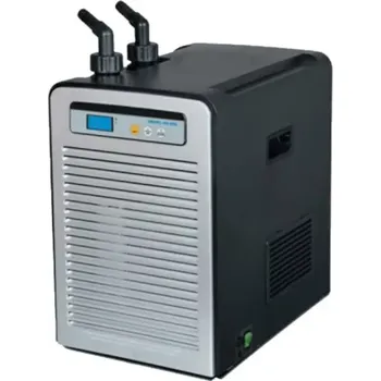 Water Chiller HS90A, chlazení do nádrže 3000 l/h (Water Chiller HS90A, chlazení do nádrže s výkonem 1200 až 3000 l/h. Technologie digitální regulace teploty zajišťuje přesnost a přesnou teplotu vody pro pěstování. Chladicí systém bez freonů R134a, který j