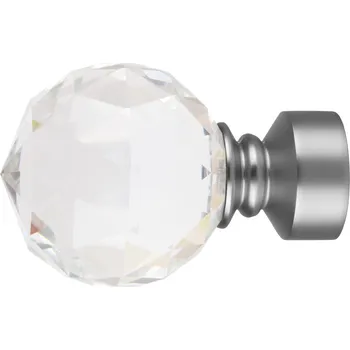 Příslušenství pro garnýž Dekodum Koncovky garnýží Belluna matný chrom 25 mm - 2 ks