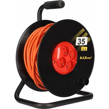 Napájecí kabel PRODLUŽOVACÍ KABEL BUBNÍK STAVEBNÍ NAVIJÁK S/U 35M 3X1,5