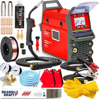 Svářečka Svářecí poloautomat IDEAL EXPERT MIG 210 SYNERGIC PRO4 LCD MMA TIG 200A