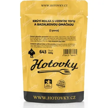 Hotové jídlo Hotovky Krůtí rolka s uzeným tofu a bazalk. omáčkou (2 porce) 680g
