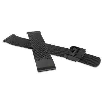Řemínek na hodinky MINET MPSMB14 Černý kovový tah MESH Band Original Black - 14 mm