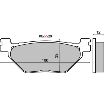 Brzdová destička RMS brzdové destičky 225101410 organické