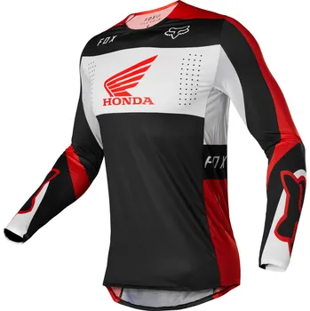 cyklistický dres FOX dres FLEXAIR Honda black/red/white - 2XL