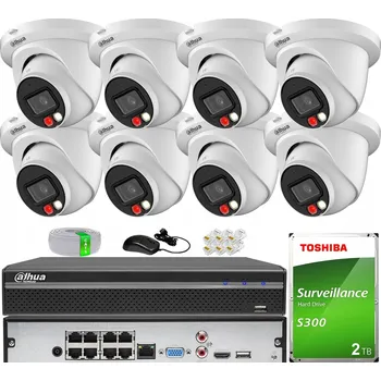 IP kamera Sada IP PoE monitoringu 8x Kamera IPC-HDW2849TM-S-IL WizSense DAHUA + 2TB