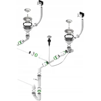 Sifon Alveus Dvojitý sifon s úsporou místa 1127258