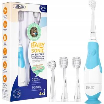 Elektrický zubní kartáček Sonický kartáček na zuby pro děti Seago SG-513 modrý