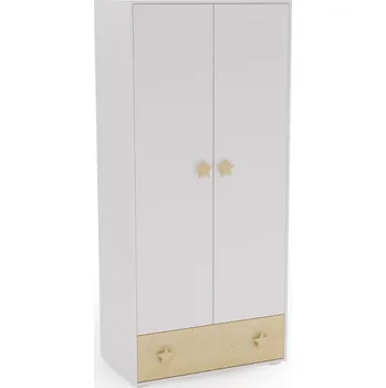 Šatní skříň Skříň Kobi PUFFI 89,6 x 197 x 52,3 cm bílá