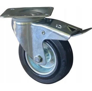 Pojezdové kolečko KOLEČKO K WÓZKU, REGÁLU FI160 OTOČNÉ S BRZDOU - NOSNOST 150 KG