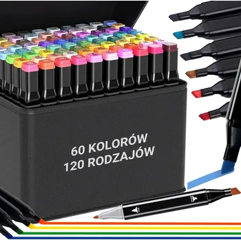 LIHOVÉ FIXY OBOUSTRANNÉ FIXY POPISOVAČE FIXY 60 BAREV PRO DĚTI