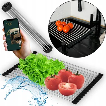 Odkapávač na nádobí PODLOŽKA na sušení nádobí ODKAPÁVAČ srolovatelný NA dřez KUCHYŇSKÁ sušička skládací