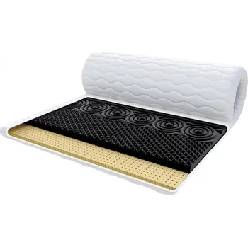topper Přistýlka z profilované 7zónové pěny HR H30 NERO S LATEXEM 140x200 cm 7cm