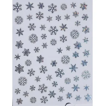 samolepka 3D vánoční Samolepky Sněhové Vločky E218
