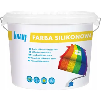 barva na zeď Silikonová fasádní a nástěnná Barva Knauf 15 l Bílá