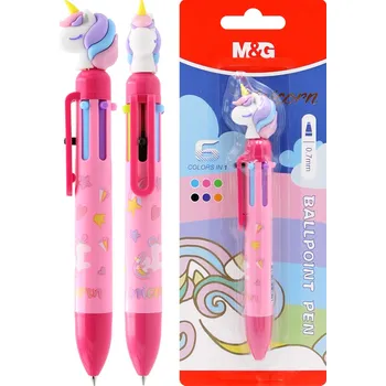 Pero kuličkové M&G Unicorn 6 v 1 blister