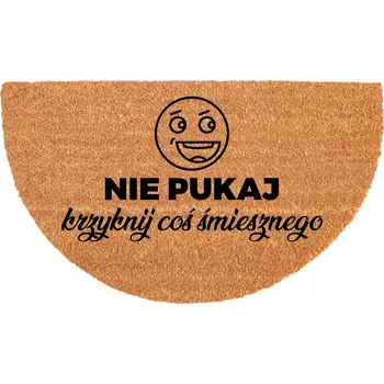 Rohožka PŮLKRUHOVÁ KOKOSOVÁ ROHOŽKA 40X70CM - ODOLNÁ, PROTISKLUZOVÁ, EKOLOGICKÁ